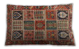 Traditional Classic Rectangular Saffron Red Lumbar Throw Pillow, 13 inch by 19 inch, lbtr4177