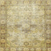 Square Traditional Brown Gold Persian Rug, tr4179