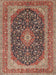 Machine Washable Traditional Saffron Red Rug, wshtr417