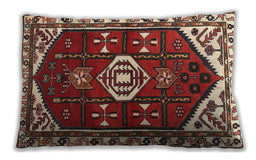 Traditional Classic Rectangular Tomato Red Lumbar Throw Pillow, 13 inch by 19 inch, lbtr4180