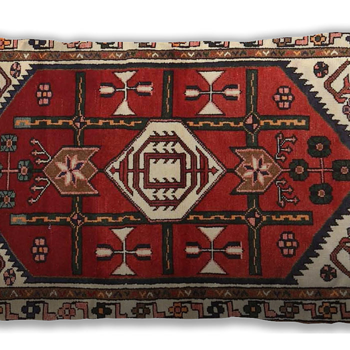 Traditional Classic Rectangular Tomato Red Lumbar Throw Pillow, 13 inch by 19 inch, lbtr4180