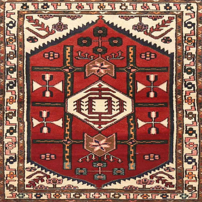 Round Machine Washable Traditional Tomato Red Rug, wshtr4180