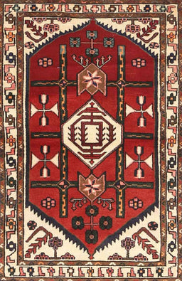 Machine Washable Traditional Tomato Red Rug, wshtr4180