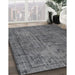 Machine Washable Traditional Dark Gray Rug in a Family Room, wshtr4181