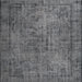 Square Traditional Dark Gray Persian Rug, tr4181