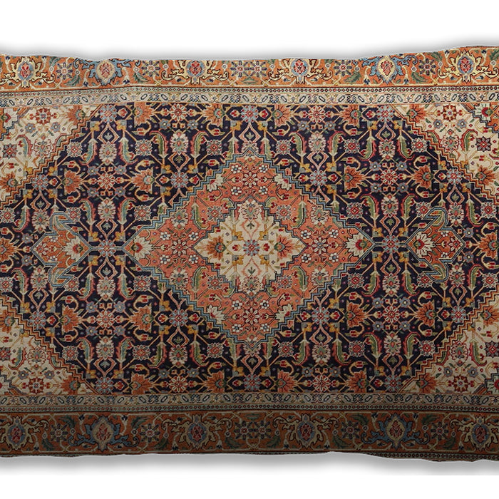 Traditional Classic Rectangular Brown Red Lumbar Throw Pillow, 13 inch by 19 inch, lbtr4182