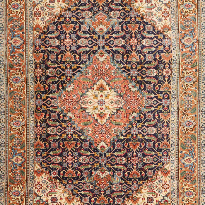 Traditional Brown Red Medallion Rug, tr4182