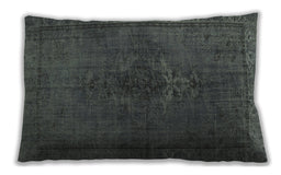 Traditional Classic Rectangular Gray Lumbar Throw Pillow, 13 inch by 19 inch, lbtr4183