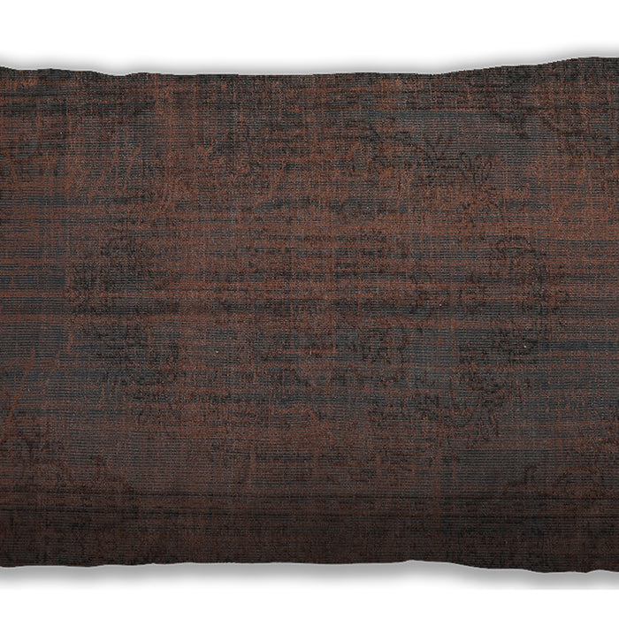 Traditional Classic Rectangular Dark Brown Lumbar Throw Pillow, 13 inch by 19 inch, lbtr4184