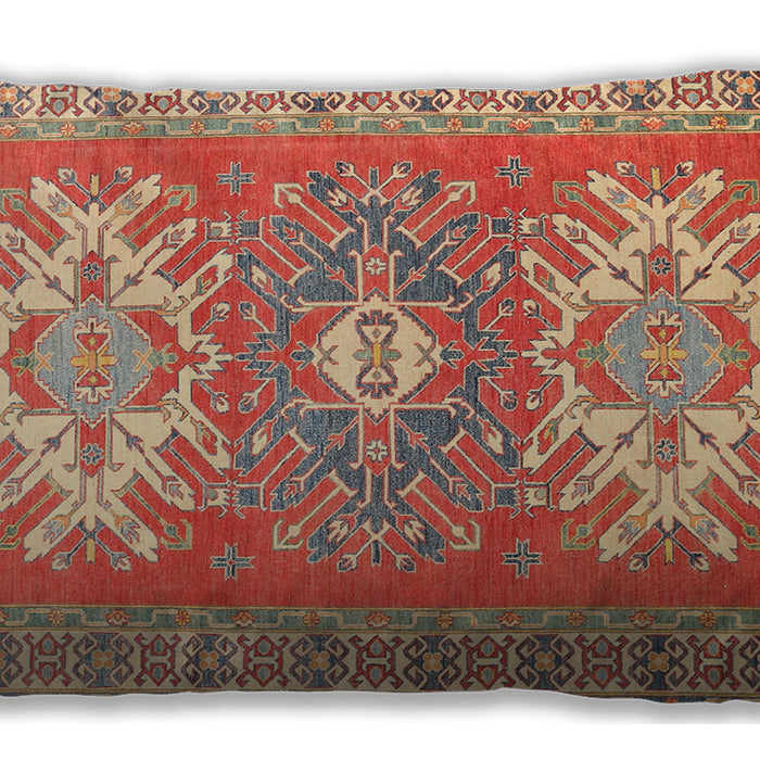 Traditional Classic Rectangular Red Lumbar Throw Pillow, 13 inch by 19 inch, lbtr418