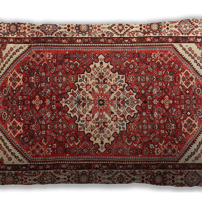 Traditional Classic Rectangular Tangerine Pink Lumbar Throw Pillow, 13 inch by 19 inch, lbtr4193