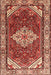 Traditional Tangerine Pink Medallion Rug, tr4193