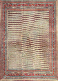 Machine Washable Traditional Sienna Brown Rug, wshtr4194