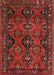 Machine Washable Traditional Tomato Red Rug, wshtr4195