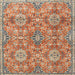 Square Traditional Mahogany Brown Persian Rug, tr4196