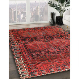 Traditional Red Persian Rug in Family Room, tr4198