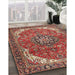 Machine Washable Traditional Tomato Red Rug in a Family Room, wshtr4199