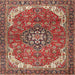 Square Traditional Red Medallion Rug, tr4199