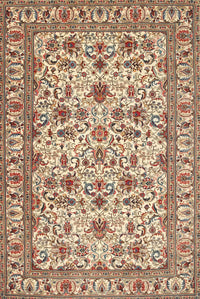 Machine Washable Traditional Sienna Brown Rug, wshtr419