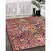 Traditional Brown Red Persian Rug in Family Room, tr4200