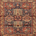 Square Traditional Saffron Red Persian Rug, tr4203