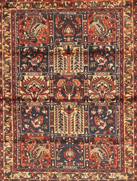 Machine Washable Traditional Saffron Red Rug, wshtr4203