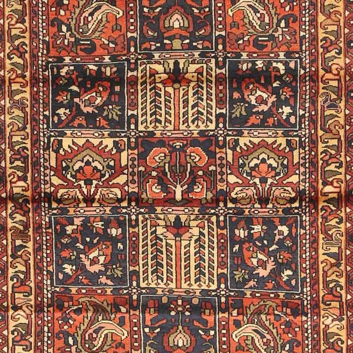 Machine Washable Traditional Saffron Red Rug, wshtr4203