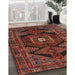 Machine Washable Traditional Saffron Red Rug in a Family Room, wshtr4204