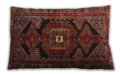 Traditional Classic Rectangular Saffron Red Lumbar Throw Pillow, 13 inch by 19 inch, lbtr4204