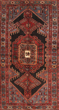 Machine Washable Traditional Saffron Red Rug, wshtr4204