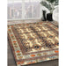 Machine Washable Traditional Saddle Brown Rug in a Family Room, wshtr4205