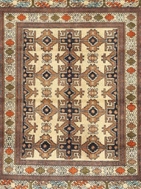 Machine Washable Traditional Saddle Brown Rug, wshtr4205