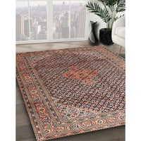 Traditional Light Copper Gold Medallion Rug, tr4207