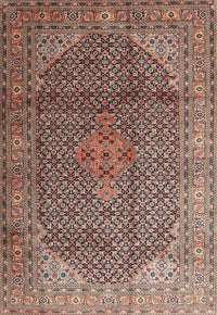 Machine Washable Traditional Light Copper Gold Rug, wshtr4207