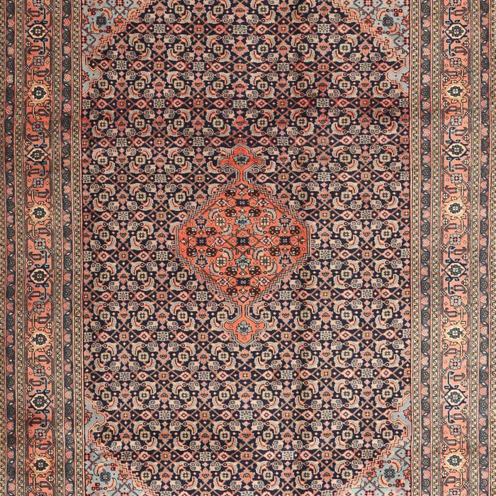 Machine Washable Traditional Light Copper Gold Rug, wshtr4207