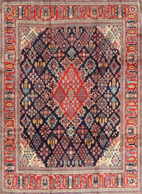 Machine Washable Traditional Saffron Red Rug, wshtr4208