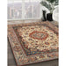 Machine Washable Traditional Dark Sienna Brown Rug in a Family Room, wshtr420