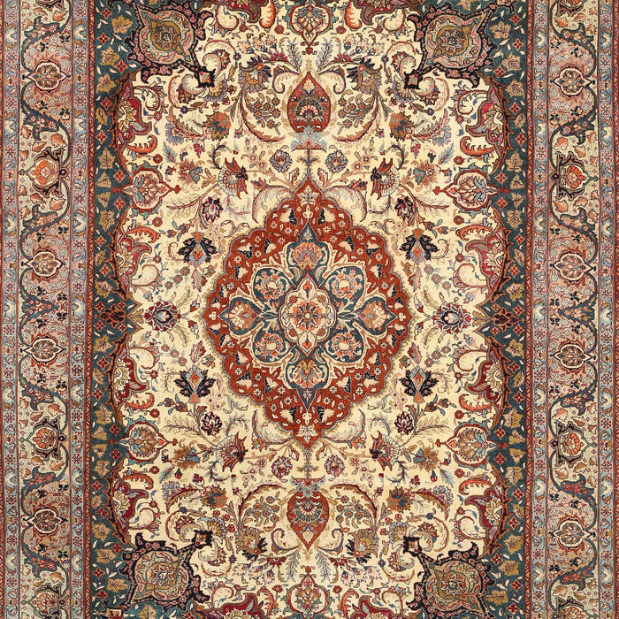 Traditional Dark Sienna Brown Medallion Rug, tr420