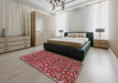Machine Washable Traditional Orange Salmon Pink Rug in a Bedroom, wshtr4210
