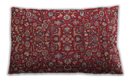 Traditional Classic Rectangular Orange Salmon Pink Lumbar Throw Pillow, 13 inch by 19 inch, lbtr4210