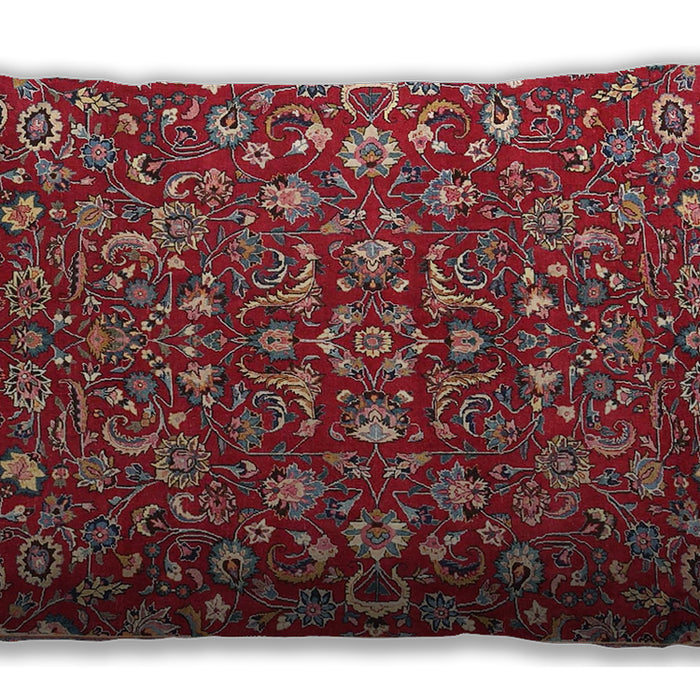 Traditional Classic Rectangular Orange Salmon Pink Lumbar Throw Pillow, 13 inch by 19 inch, lbtr4210