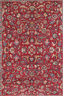 Machine Washable Traditional Orange Salmon Pink Rug, wshtr4210