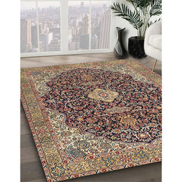Traditional Red Brown Persian Rug in Family Room, tr4214