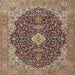 Square Traditional Red Brown Persian Rug, tr4214