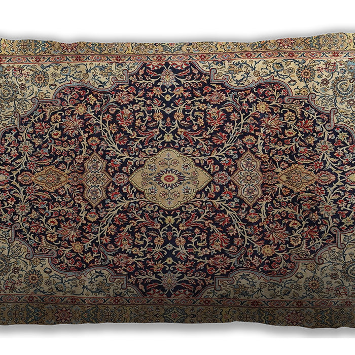 Traditional Classic Rectangular Red Brown Lumbar Throw Pillow, 13 inch by 19 inch, lbtr4214