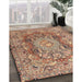 Traditional Chestnut Brown Persian Rug in Family Room, tr4215