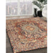 Machine Washable Traditional Chestnut Brown Rug in a Family Room, wshtr4215