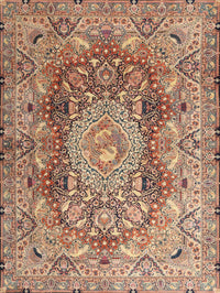 Machine Washable Traditional Chestnut Brown Rug, wshtr4215