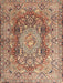 Machine Washable Traditional Chestnut Brown Rug, wshtr4215