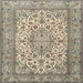 Round Machine Washable Traditional Brown Rug, wshtr4218